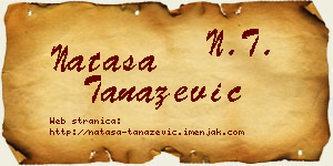 Nataša Tanazević vizit kartica